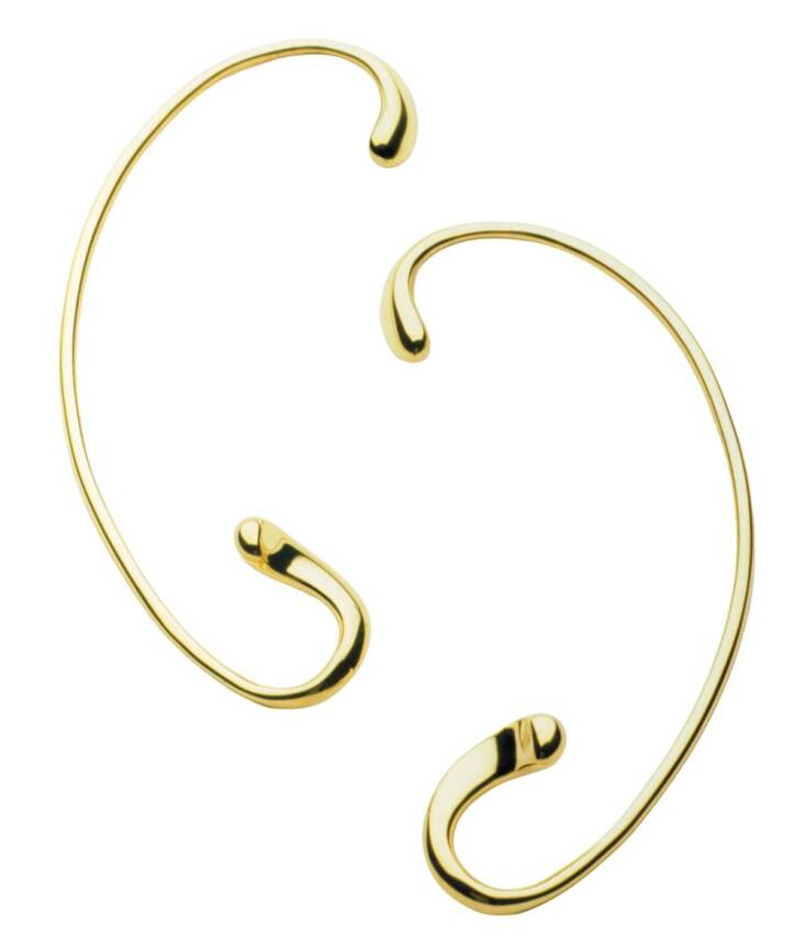 MINAS Χρυσά σκουλαρίκια cuffs