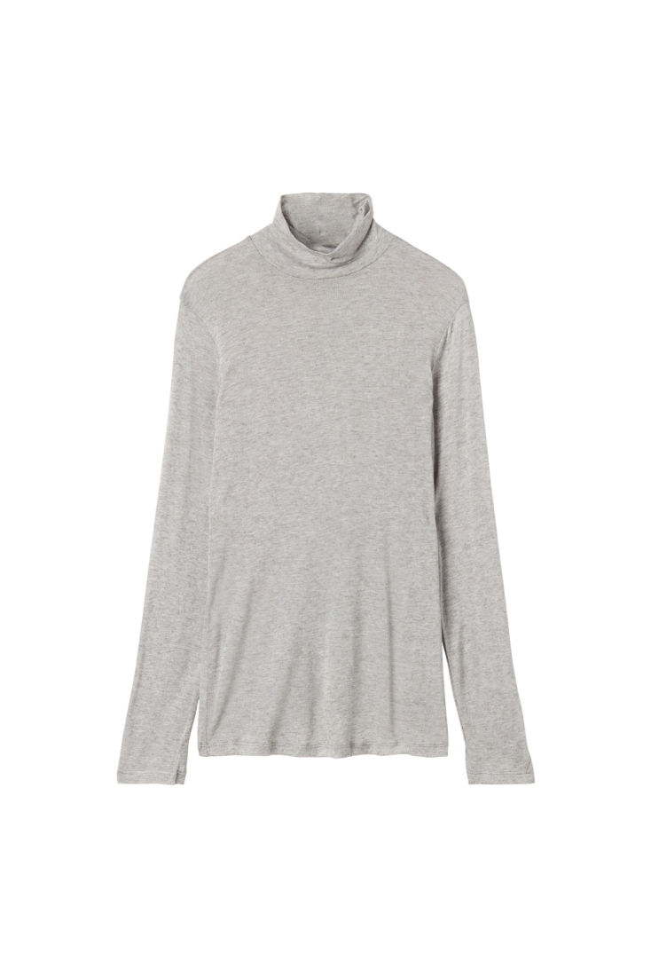 TEZENIS Μακρυμάνικο τοπ από βισκόζη και μαλλί μερινό, με στενή εφαρμογή