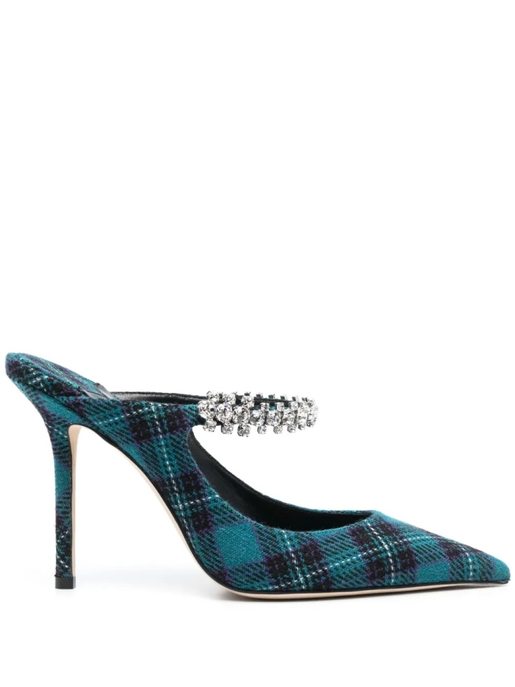 JIMMY CHOO Τακούνια Bing 100mm tartan mules
