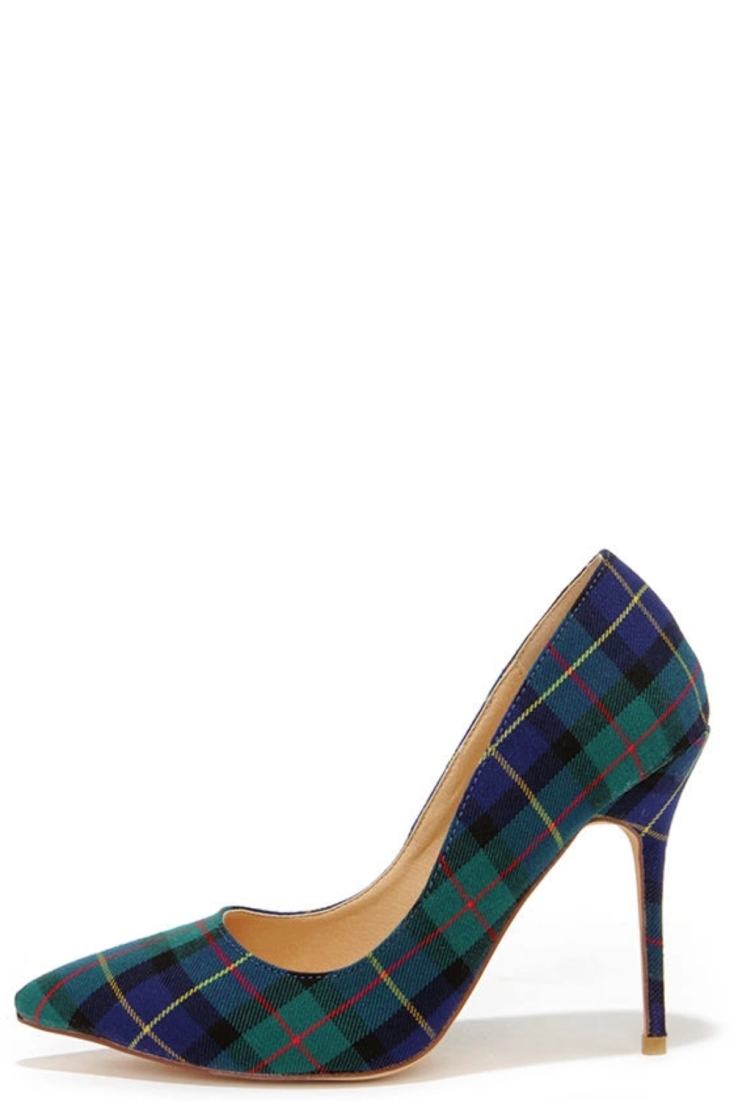 Who s Plaid Green Plaid Pumps €60
