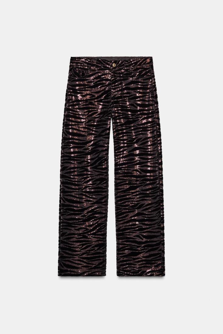 ZARA Βελούδινο παντελόνι με πούλιες €19,99