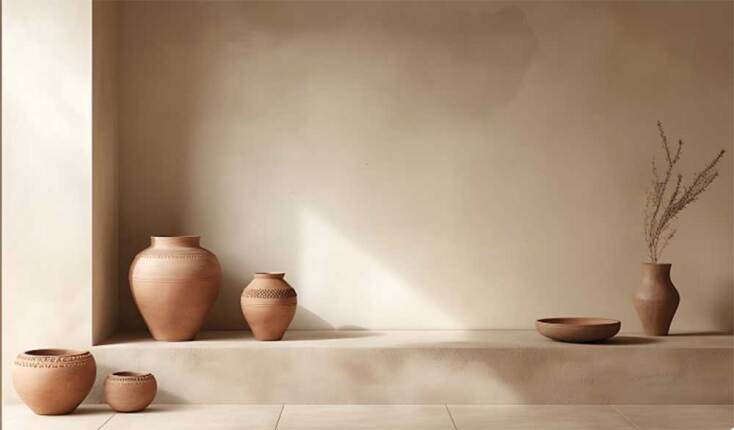 Πλακάκια σε χρώμα καφέ-μπεζ για το μπάνιο