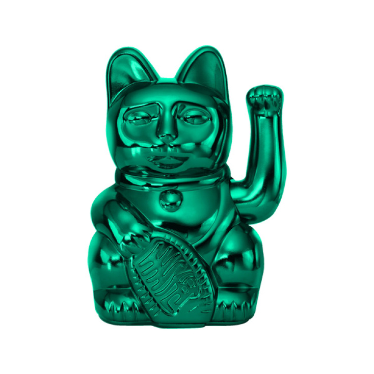 WAT OBJECT ΤυχερήΓάτα Maneki Neko - Cosmic Edition Shiny Teal 15cm €33