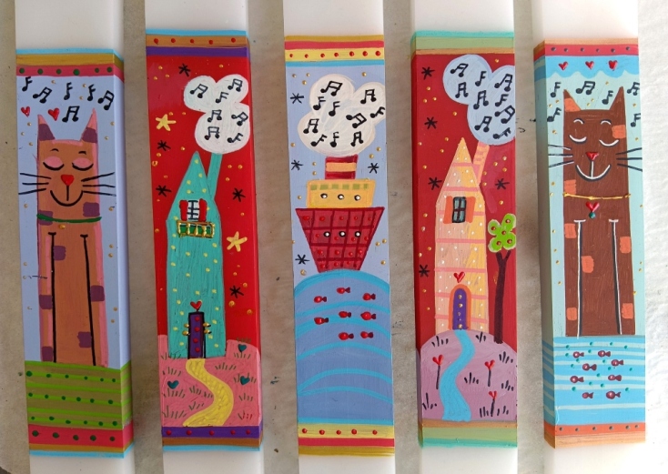 M SHOP Λαμπάδα ζωγραφισμένη στο χέρι με παιδικά σχέδια, ύψος 25 cm €24