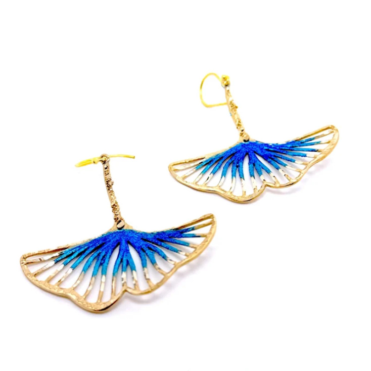 TINA KOTSONI Σκουλαρίκια Ορείχαλκος The Ginkgo Series €68