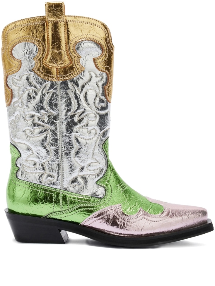 GANNI Embroidered Western Mid-Calf Boots €585,90