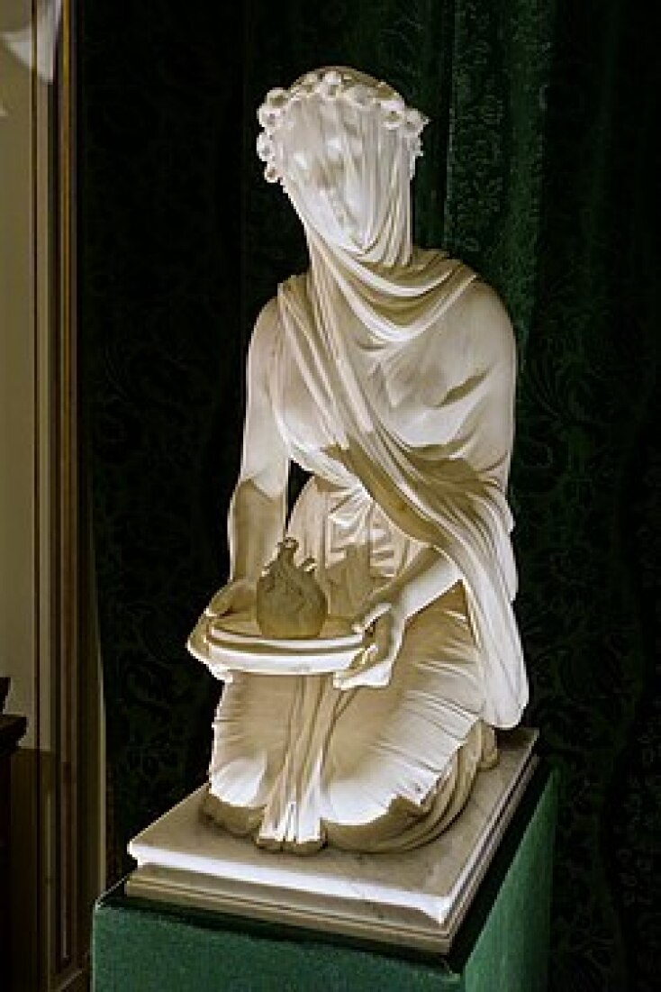 Veiled Vestal by Raffaelle Monti (1846-47)