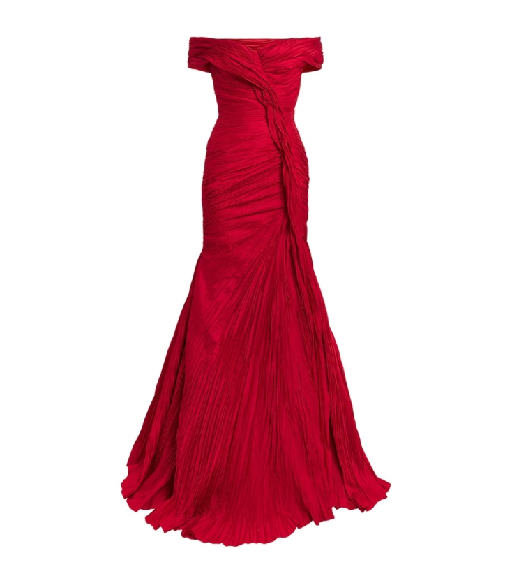 MARMAR HALIM Off-shoulder τουαλέτα από μασίφ