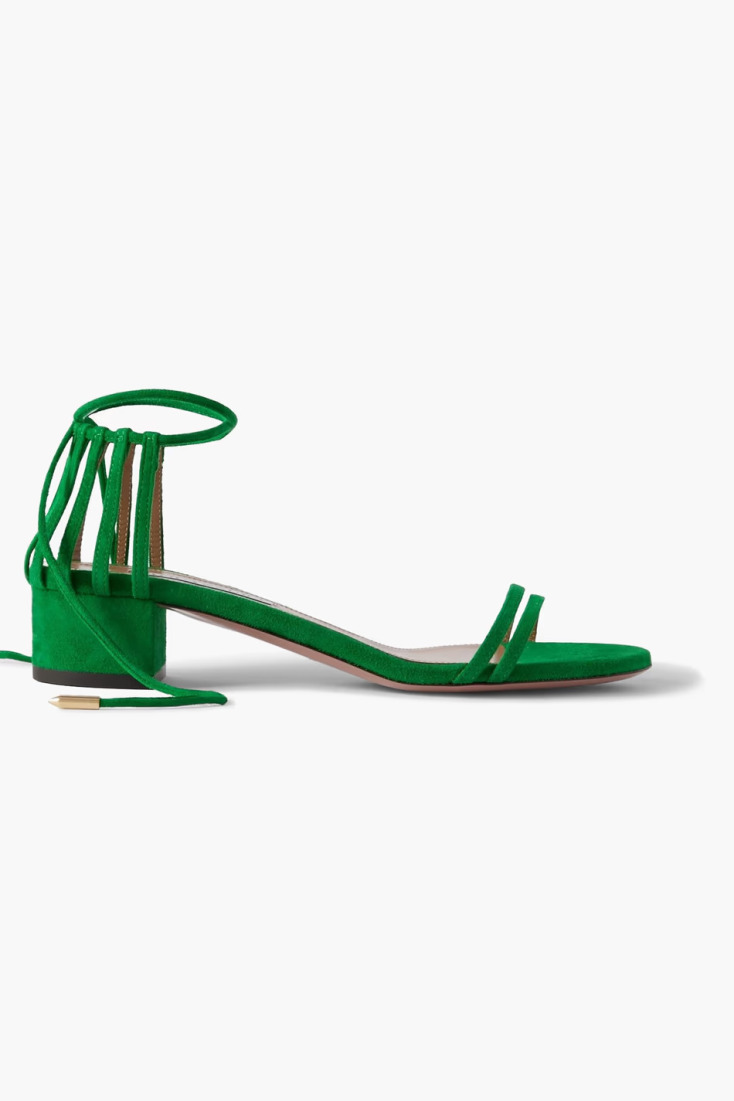 THE OUTNET Aquazzura Straight to Heaven suede sandals €295