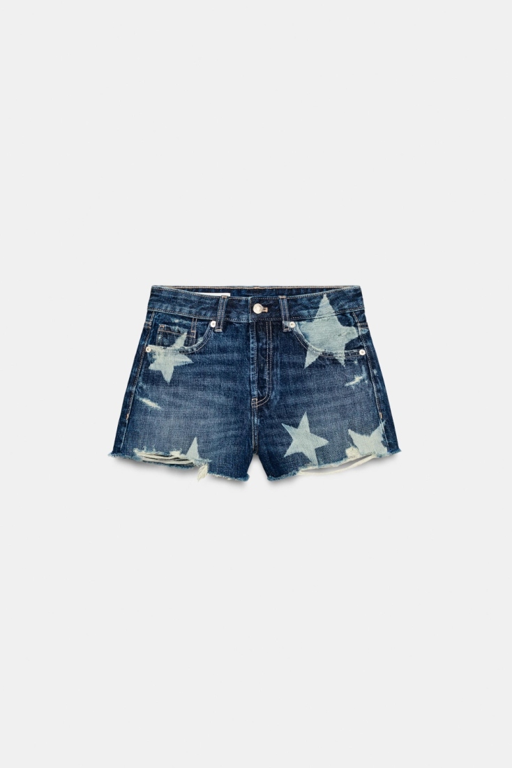 ZARA Σορτς ντένιμ trf με αστέρια €12,99