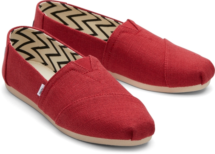 TOMS Κόκκινες πάνινες εσπαντρίγιες