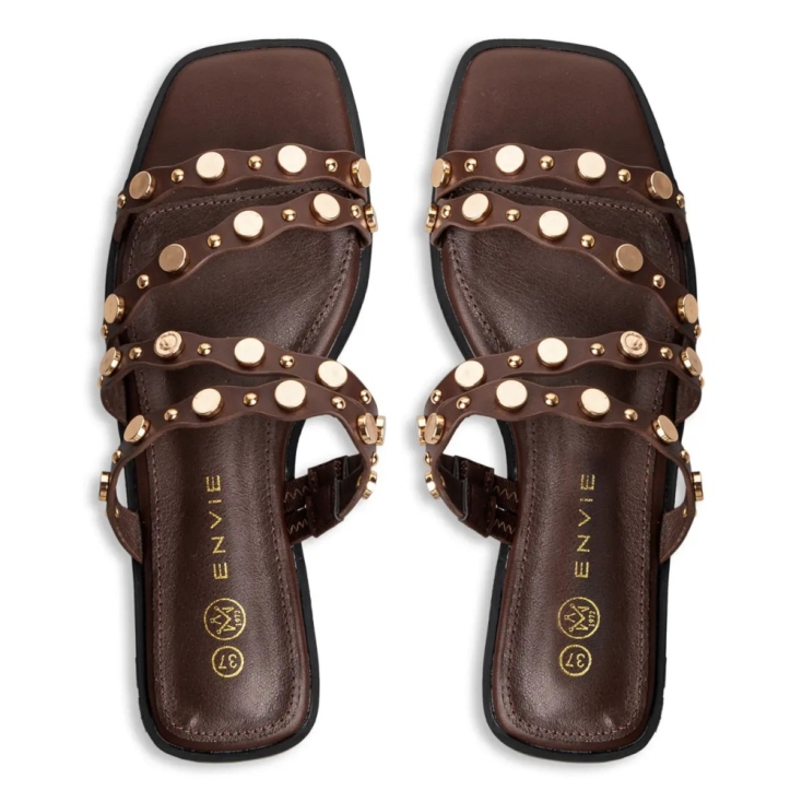 ENVIE SHOES Καφέ φλατ σανδάλια €59,90