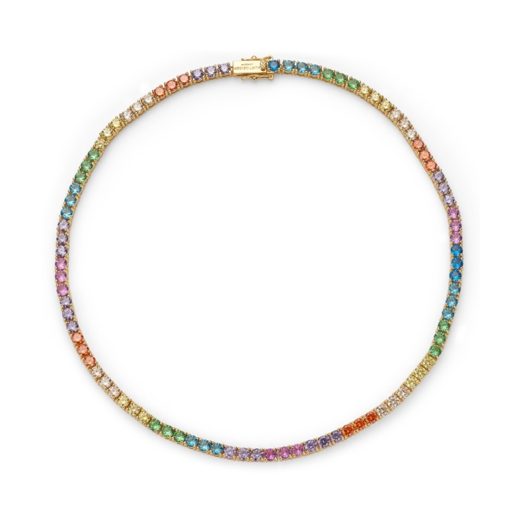 KURT GEIGER Rainbow Tennis Necklace