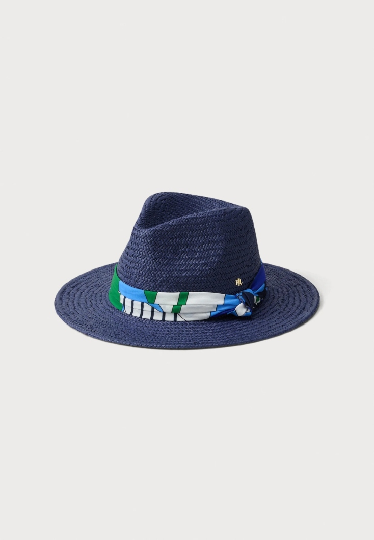RALPH LAUREN Καπέλο Paisley Scarf Trim Straw Fedora €60