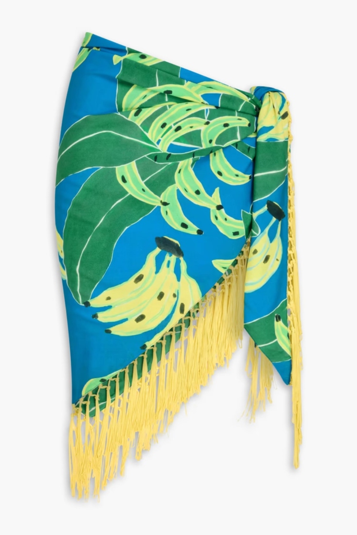 FARM RIO Tasseled printed twill παρεό €56