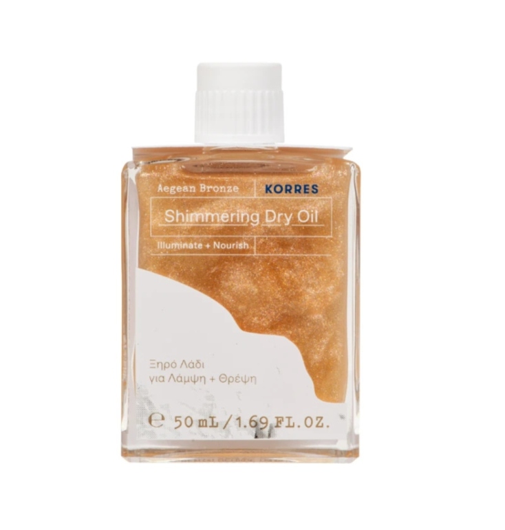KORRES  Aegean Bronze Illuminate & Nourish Ξηρό Λάδι με Λάμψη για Πρόσωπο Σώμα & Μαλλιά 50ml