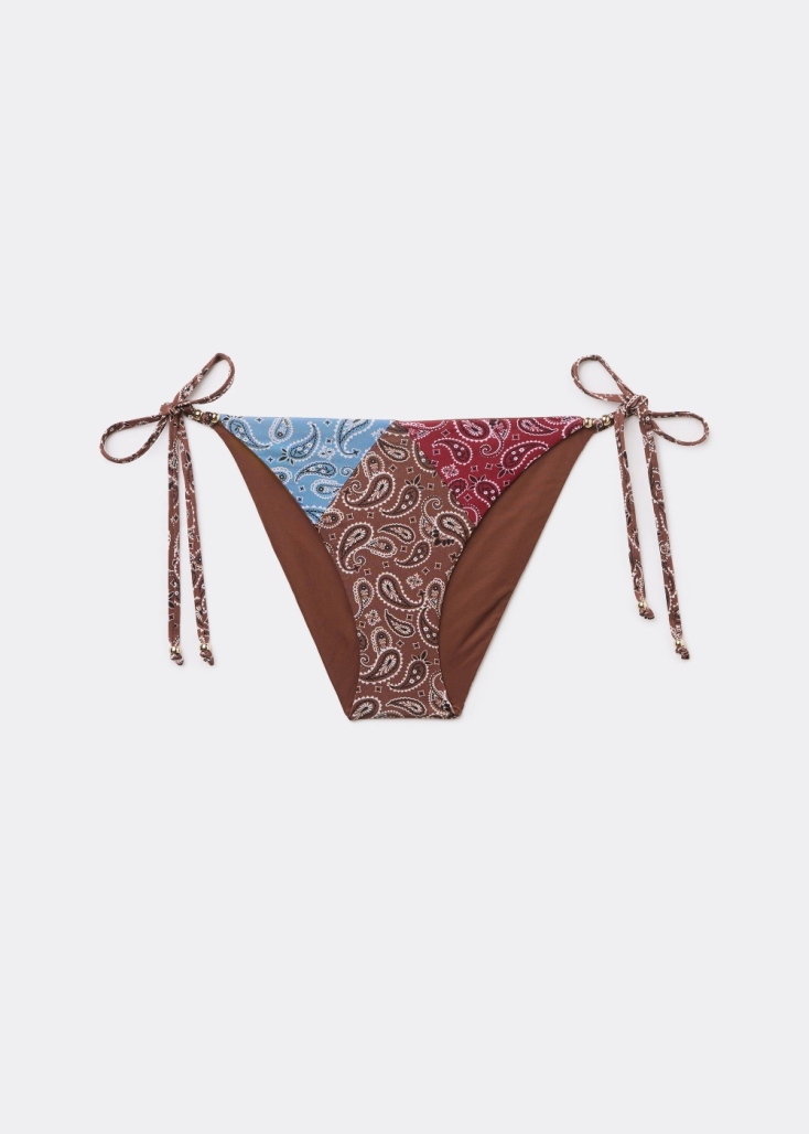 CALZEDONIA Τρίγωνο σουτιέν και σλιπ μαγιό με κορδόνια Bandana Patch €30 και €25