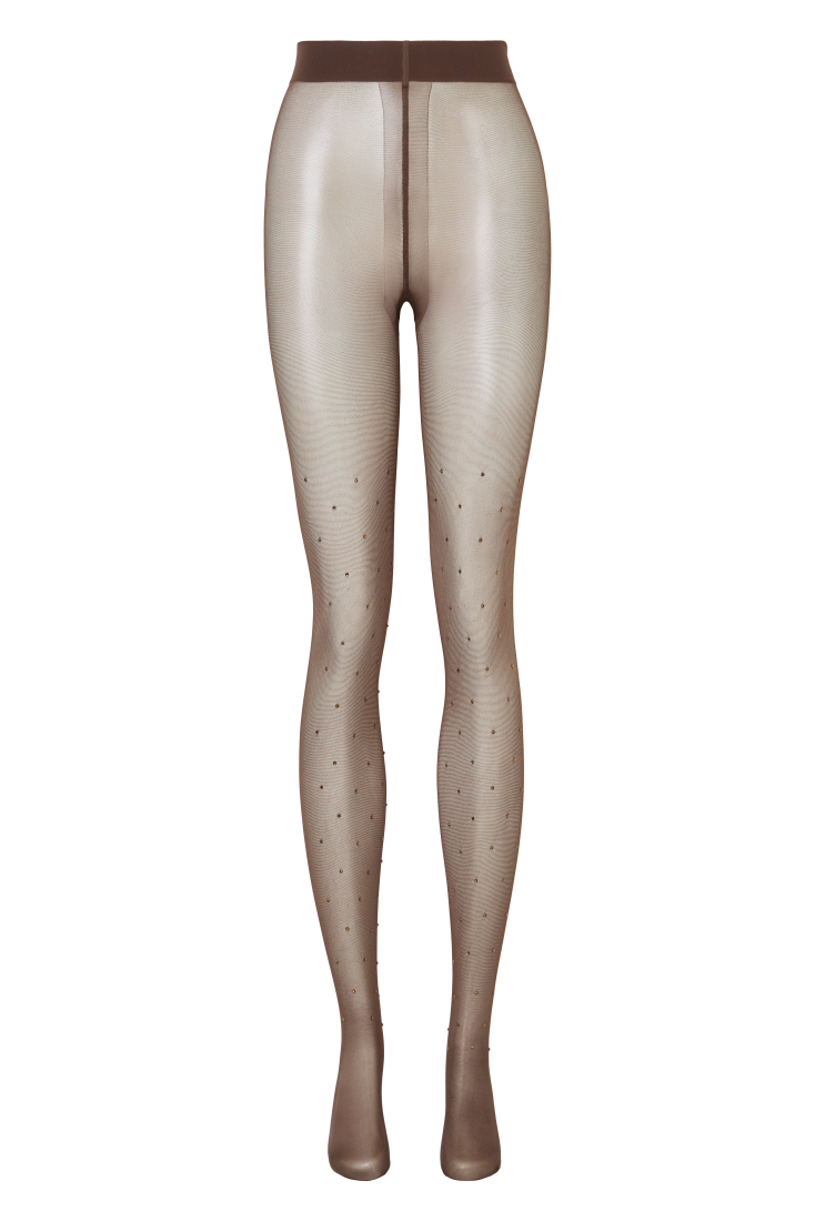 CALZEDONIA Διαφανές καλσόν 30 Den με στρας Mocha €17,95