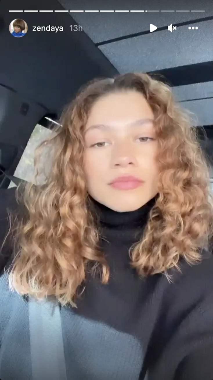 Στιγμιότυπο από το Instagram story της Zendaya 