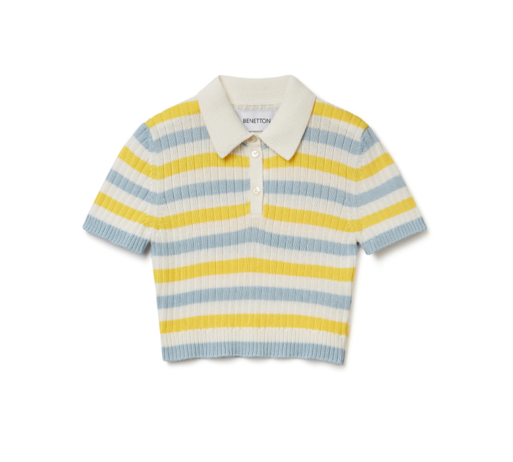 BENETTON Βαμβακερό μπλουζάκι