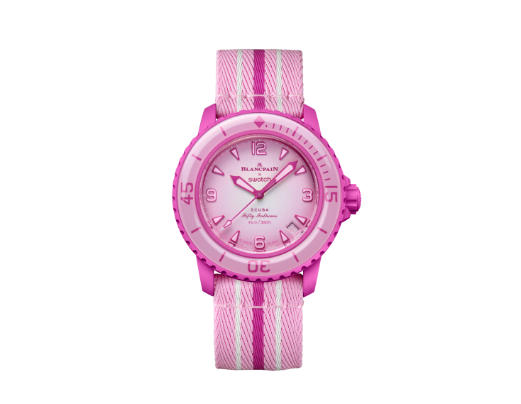 BLANCPAIN X SWATCH Ρολόι Pink Lagoon