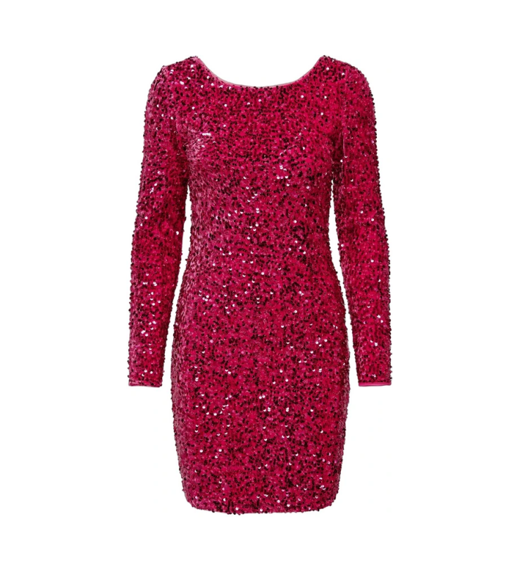  ONLY Μίνι φόρεμα για με παγιέτες φούξια €25