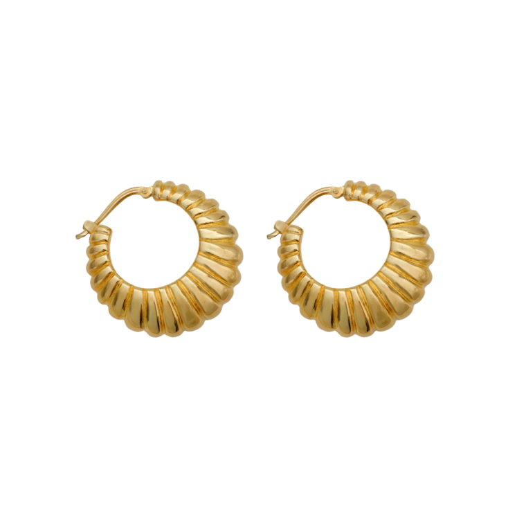 S.M.ARTEN Ασημένιοι επίχρυσοι κρίκοι με γραμμές €90