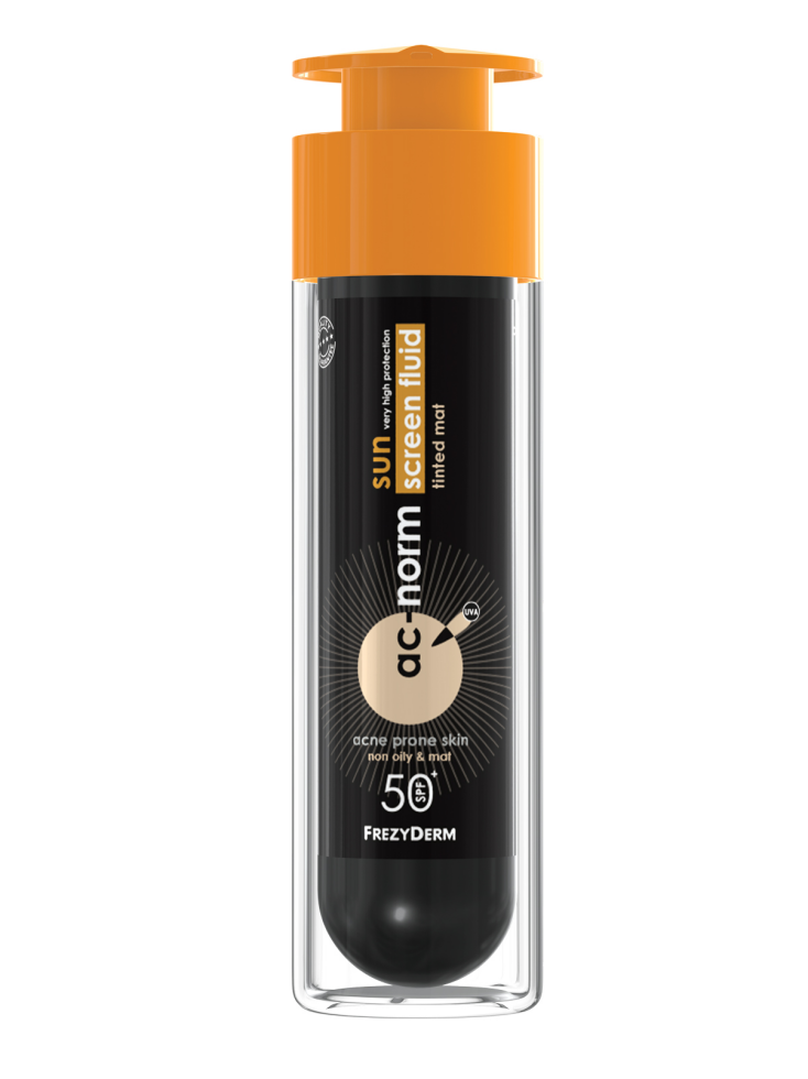 FREZYDERM Αντιηλιακή υγρή κρέμα προσώπου Ac-Norm Tinted Fluid SPF50+ 50ML