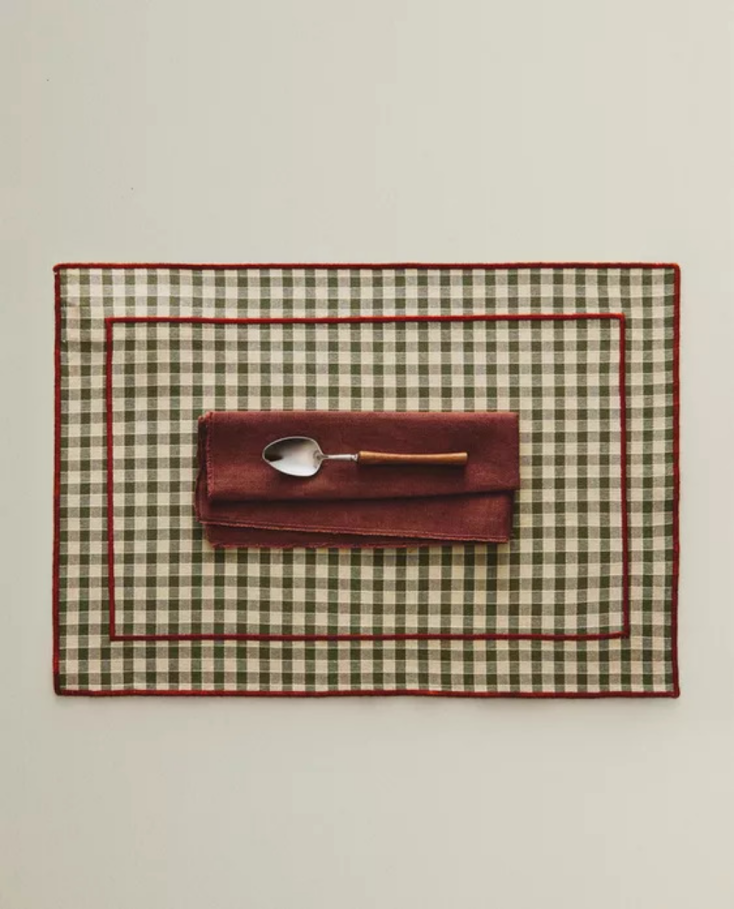 ZARA HOME Σουπλά καρό με γαζιά €6,99