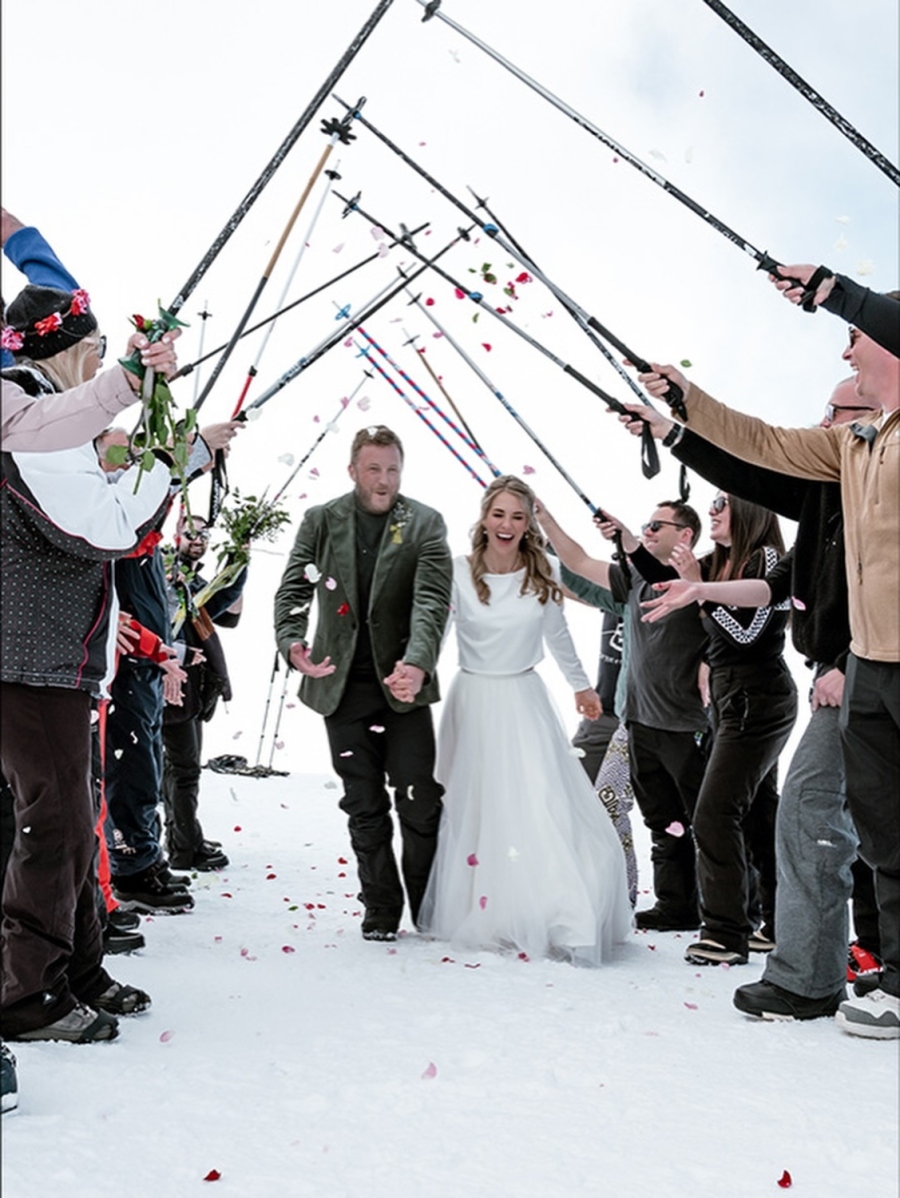 Ski Wedding Photo 