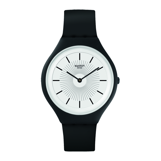 Swatch  Skinnoir, ρολόι χειρός με λουρί σιλικόνης, €105