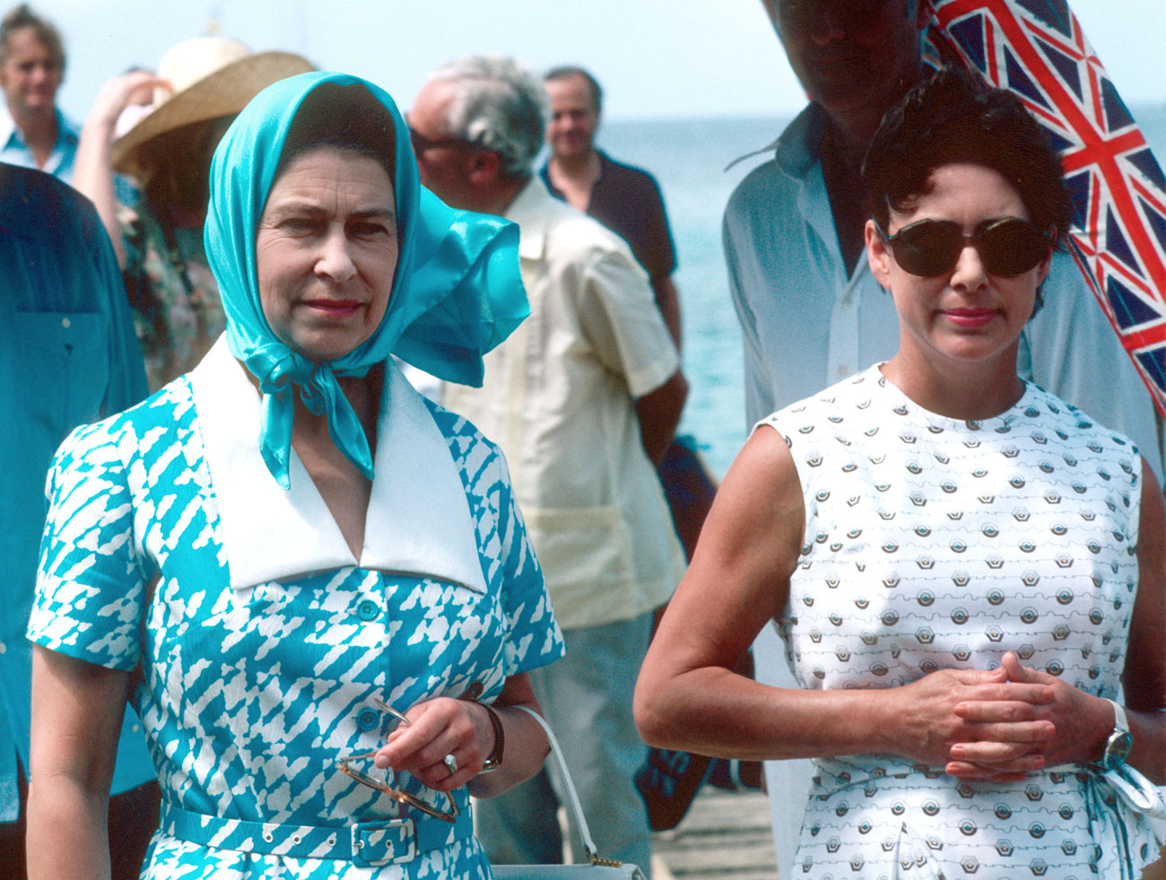 Η βασίλισσα Ελισάβετ και η πριγκίπισσα Μαργαρίτα στο νησί Μιστίκ, 1977