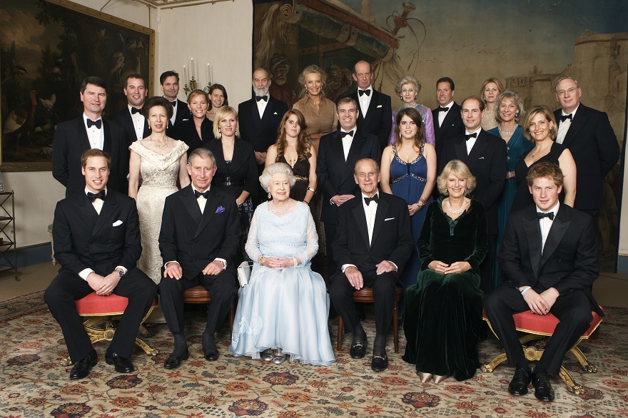 Η βασίλισσα Ελισάβετ με την οικογένειά της στο Λονδίνο, 2007.