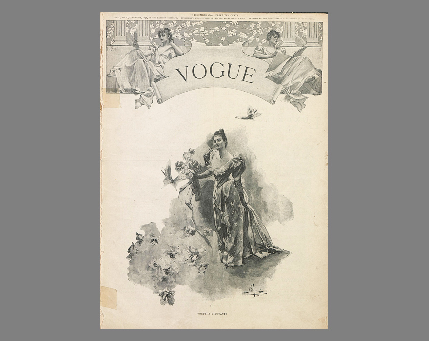 17 Δεκεμβρίου 1892, το πρώτο εξώφυλλο της Vogue,  Illustration by A.B. Wenzell